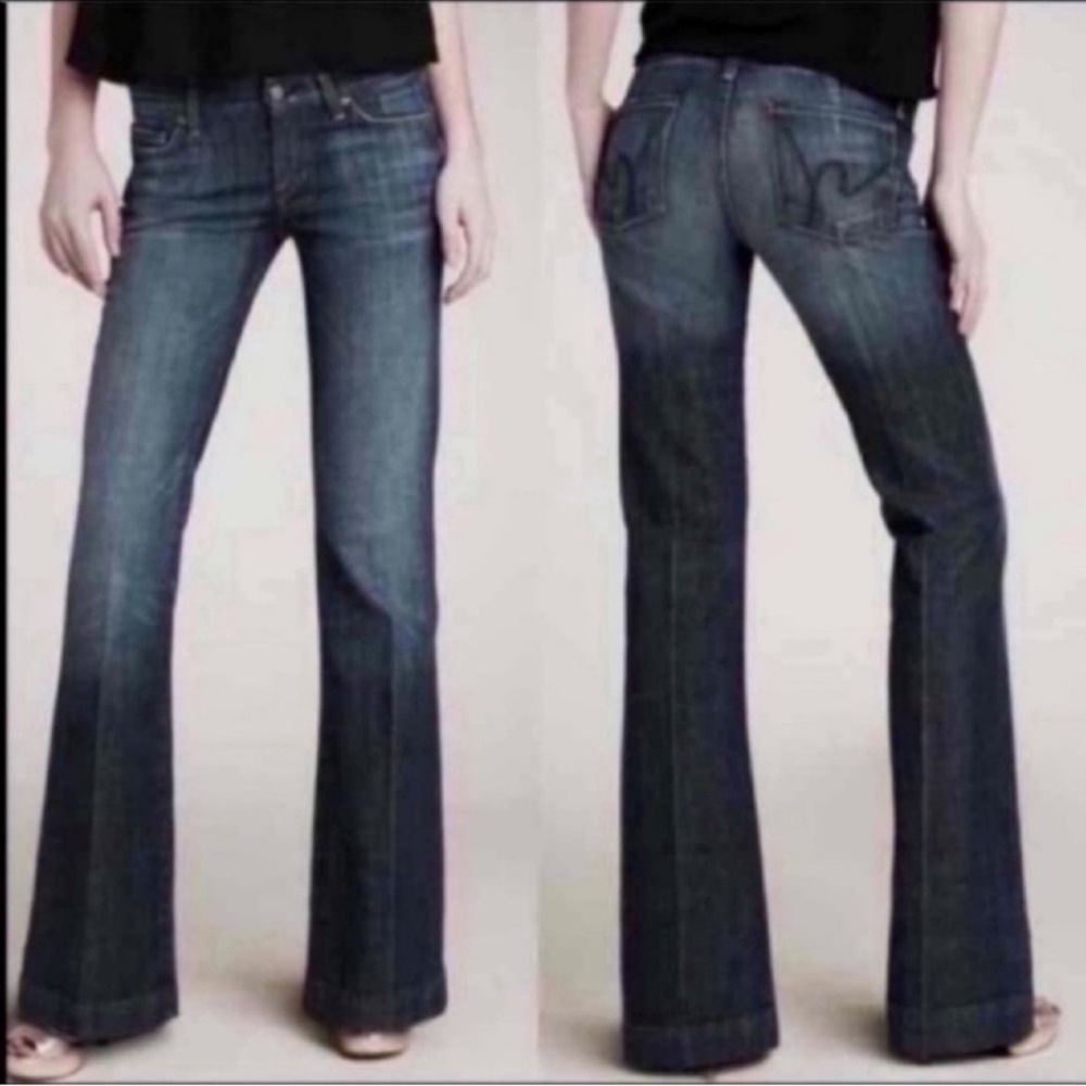Citizen Of Humanity Dark Blue Flare Jeans